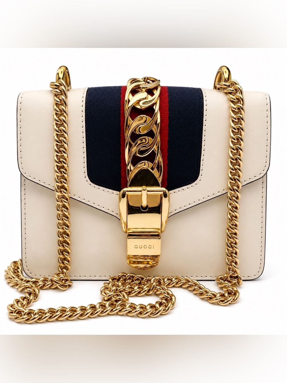 A condition! Gucci 2016-2025 Mini calfskin leather Sylvie satchel
